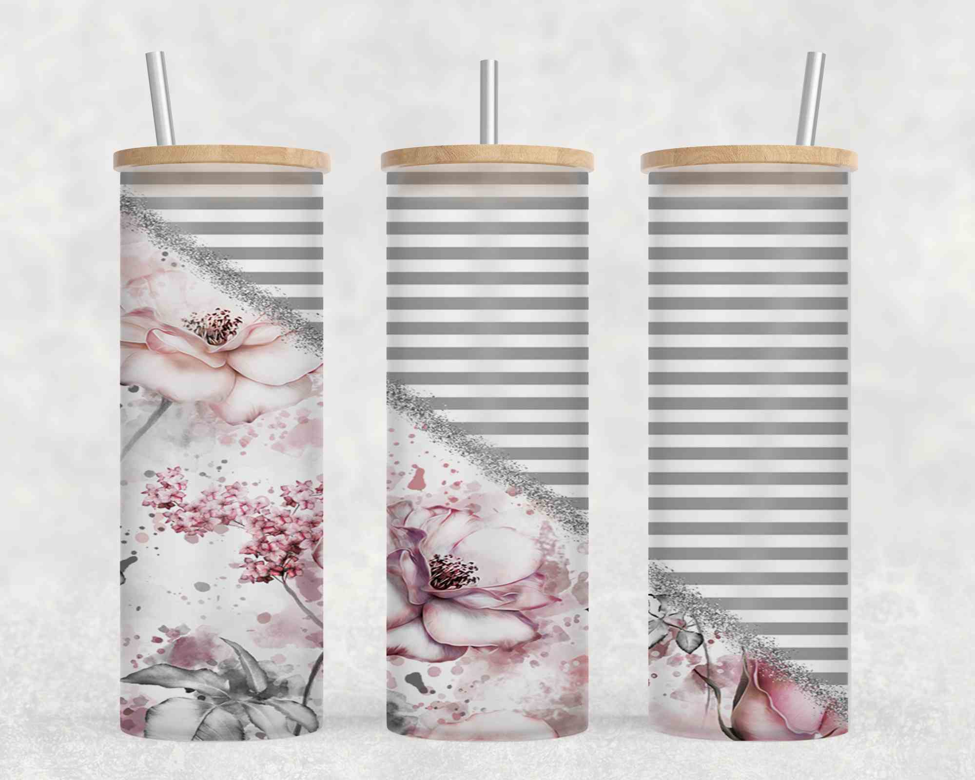 Pink Grey Flower-10595